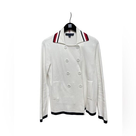 🌟Tommy Hilfiger 🌟White Sweater Jacket - Picture 1 of 2
